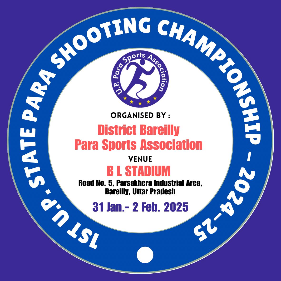 1st U.P. State Para Shooting Championship, 2025